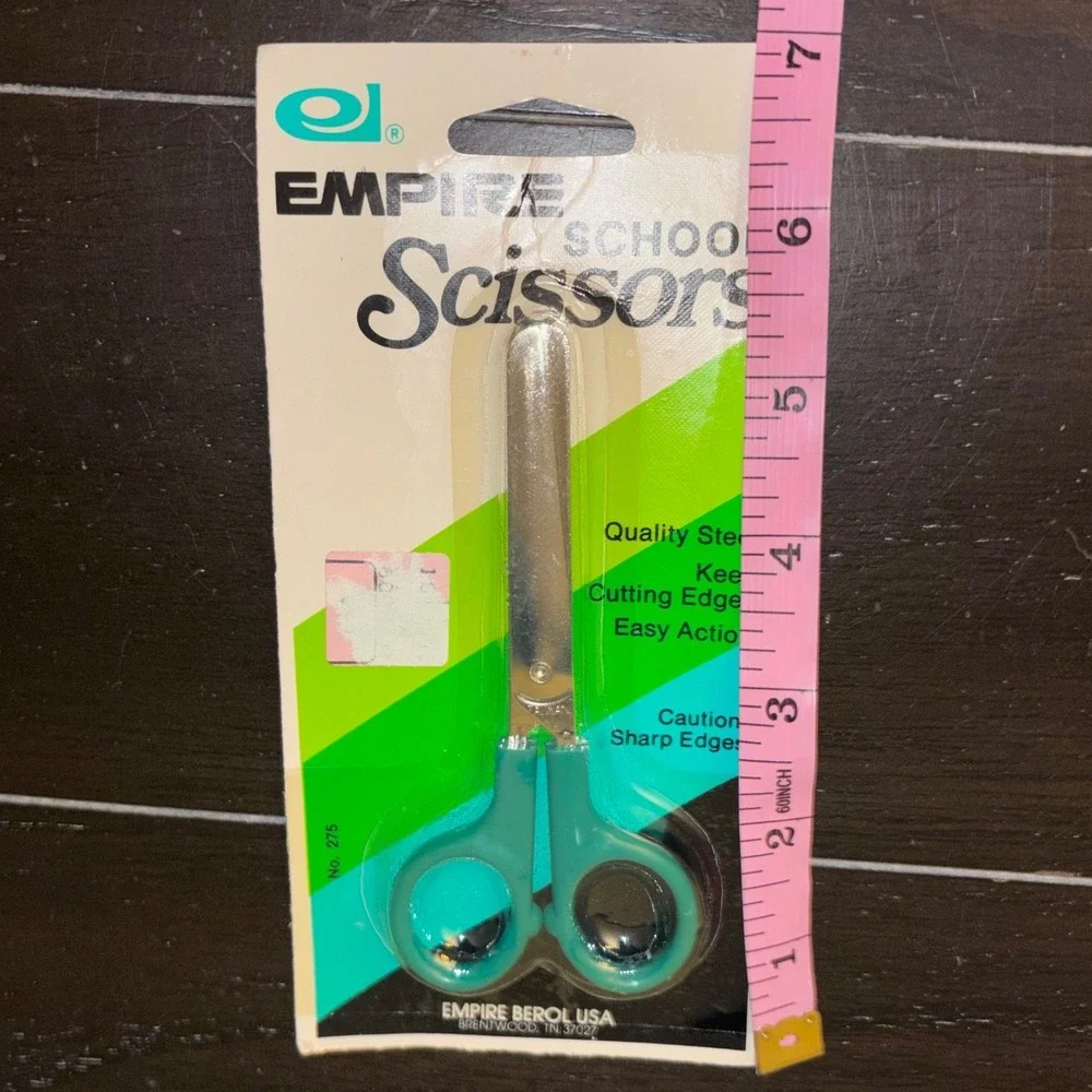 Empire Berol USA School Scissors | Teal Handle | Steel No 275‎ | Vintage | NEW